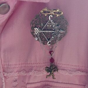 Artisan Arrow & Cupid Brooch